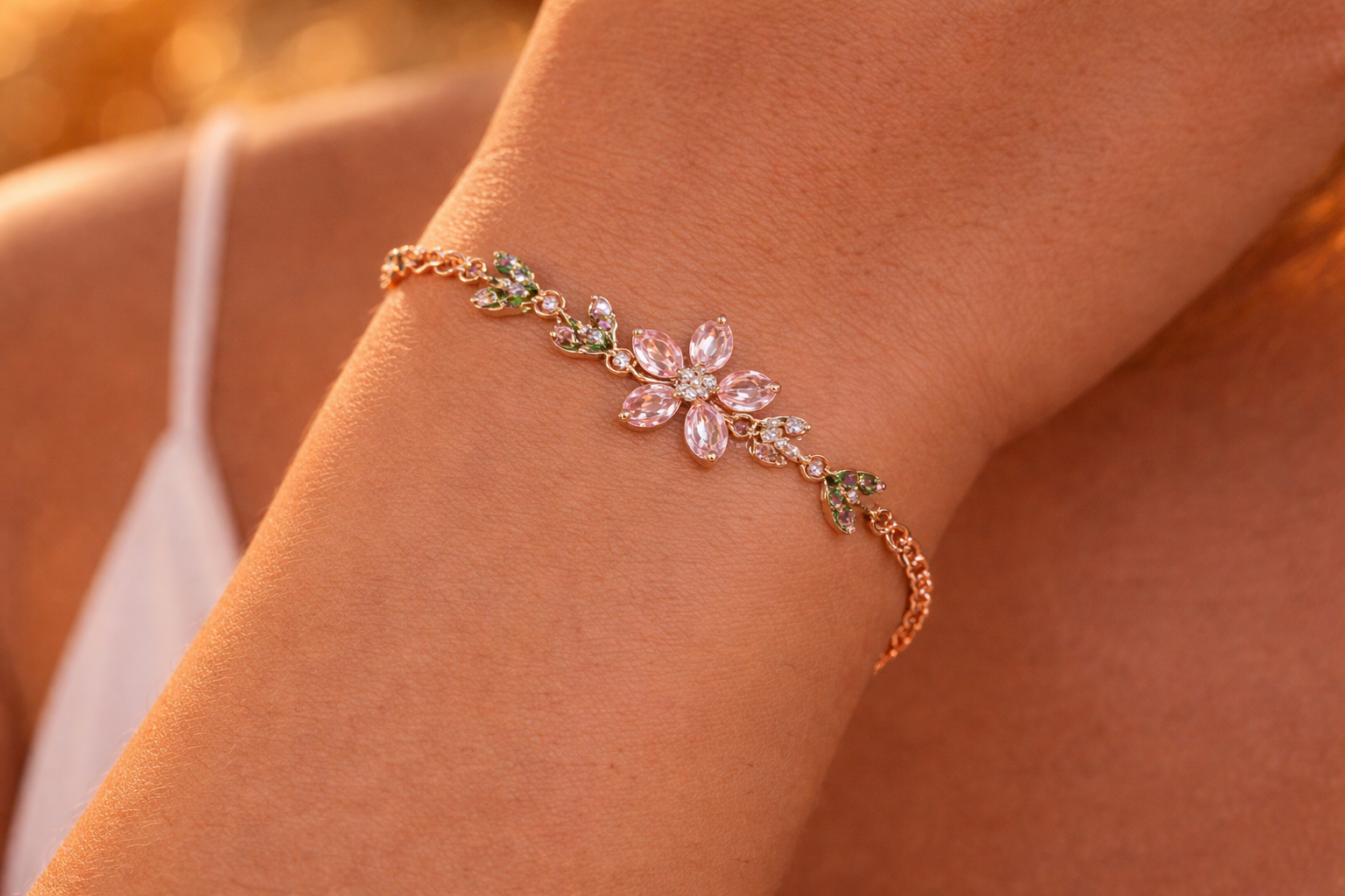 Blossom Vine Gold/Silver Floral Bracelet