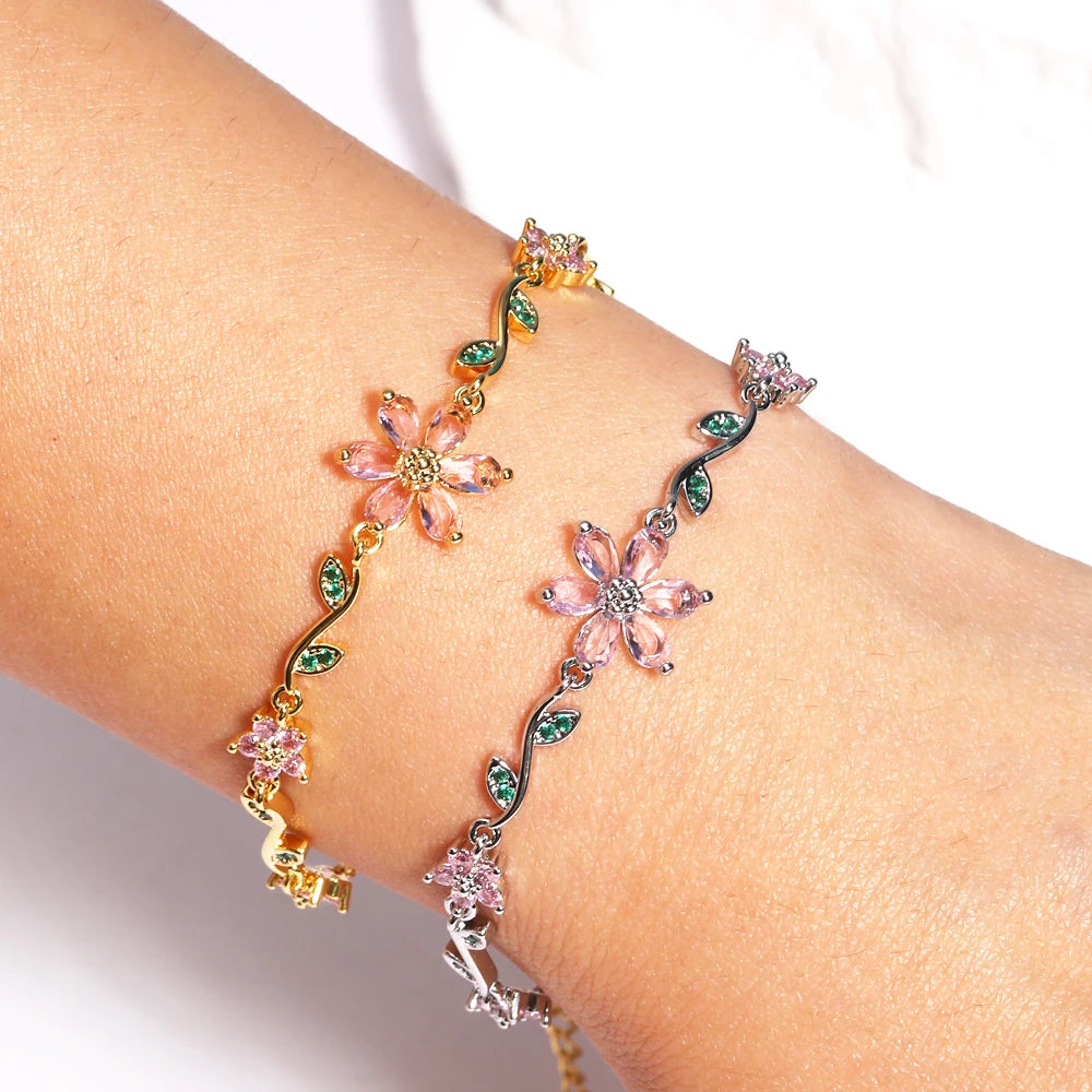 Blossom Vine Gold/Silver Floral Bracelet